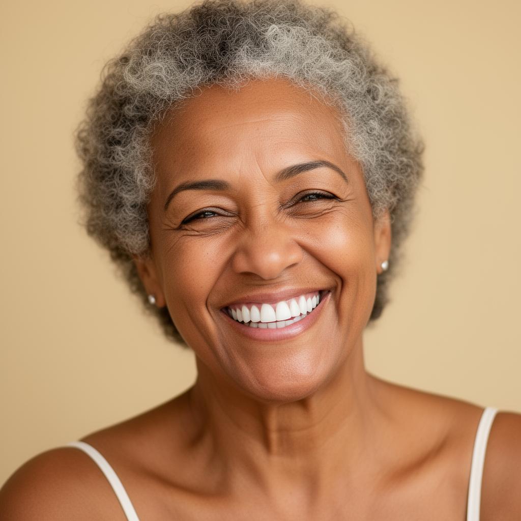 Paciente feliz após tratamento odontológico